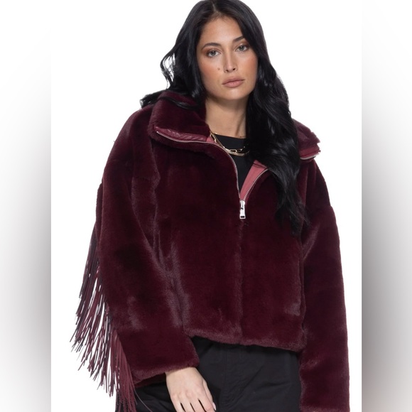 Blue Revival Dancing In The Moonlight Vegan Fur Jacket - Picture 9 of 15